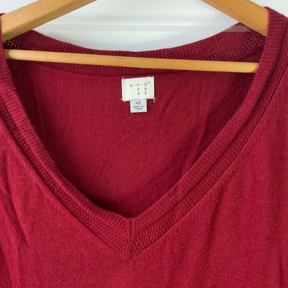 A New Day Plus Pullover V-Neck Sweater EUC - Picture 3 of 7